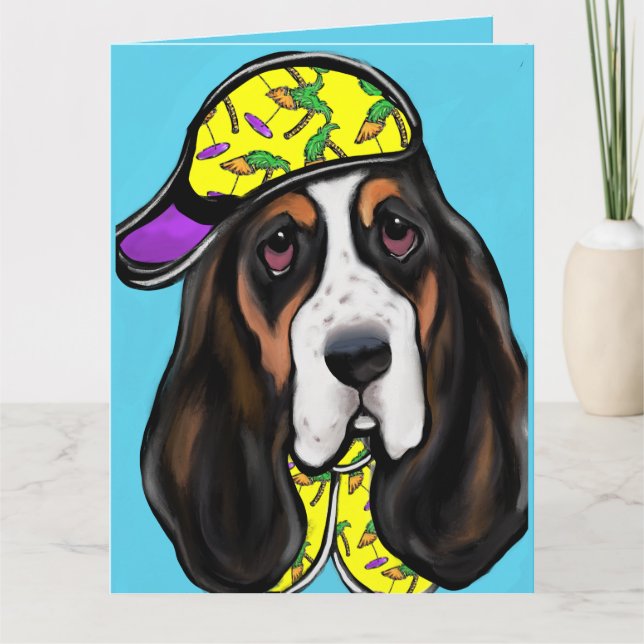 Basset Hound Karte (Vorderseite)