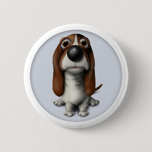 Basset Hound-Knopf BH1 Button