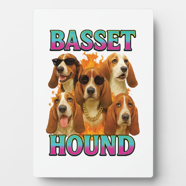Basset Hound Kopie Fotoplatte (Vorderseite)