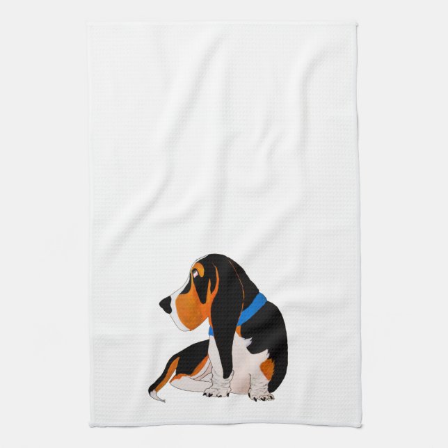 Basset Hound Küchentuch (Vertikal)