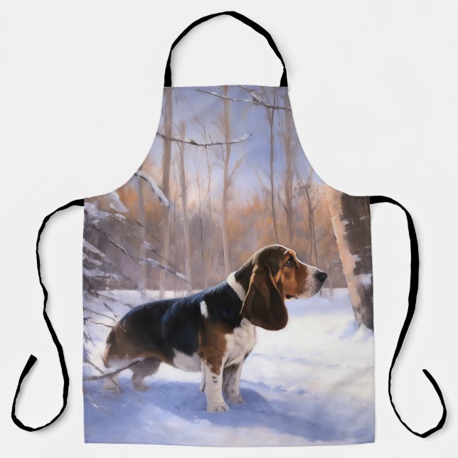 Basset Hound lassen es schneeweihen Schürze (Vorderseite)