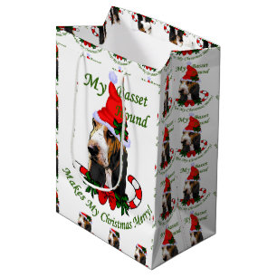 Basset Hound Liebhaber Weihnachten Mittlere Geschenktüte