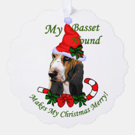 Basset Hound Liebhaber Weihnachten Ornament Karte