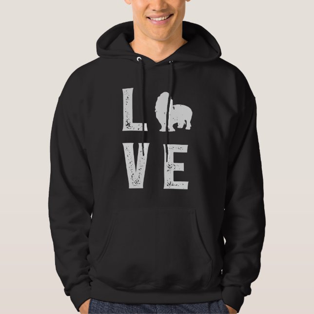 Basset Hound Love Hoodie (Vorderseite)