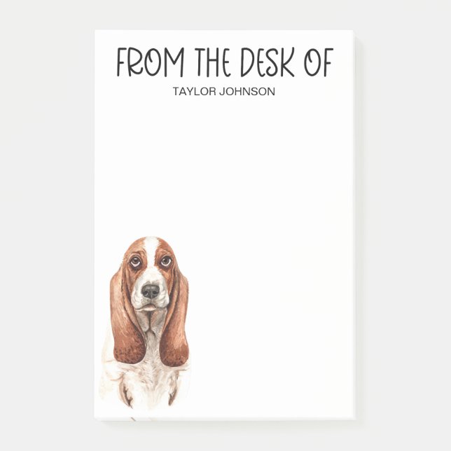 Basset Hound Lover Post-it Klebezettel (Vorderseite)