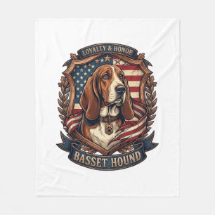 Basset Hound Loyalität Ehrung Hund Amerikanische F Fleecedecke