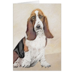 Basset Hound Malerei - Niedliche Original Hunde Ku