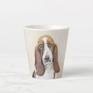 Basset Hound Malerei - Niedliche Original Hunde Ku Milchtasse