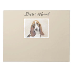 Basset Hound Malerei - Niedliche Original Hunde Ku Notizblock