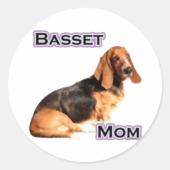 Basset Hound Mama 4 - Aufkleber (Vorderseite)