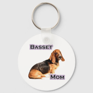 Basset Hound Mama 4 - Schlüsselanhänger