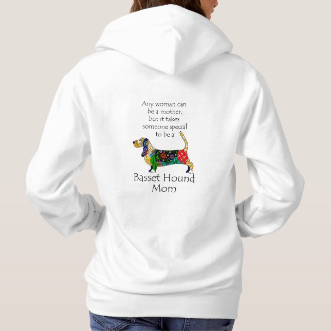 Basset Hound Mama Hoodie (Rückseite)