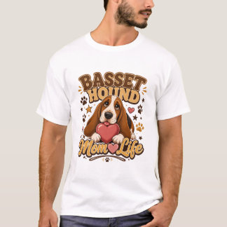 Basset Hound Mama Life T-Shirt – Lustiger Basset H