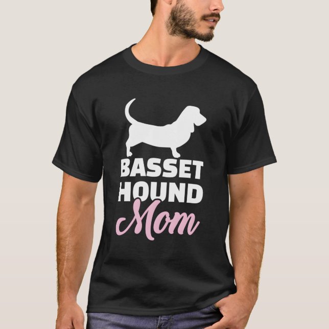 Basset Hound-Mama T-Shirt (Vorderseite)