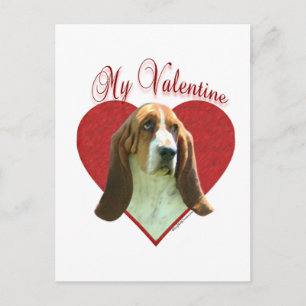 Basset Hound mein Valentinsgruß Feiertagspostkarte