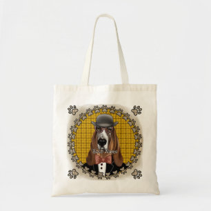 Basset Hound mit Brille Tragetasche