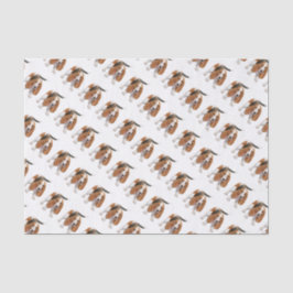 Basset Hound mit Zuckerstange-Seidenpapier Seidenpapier