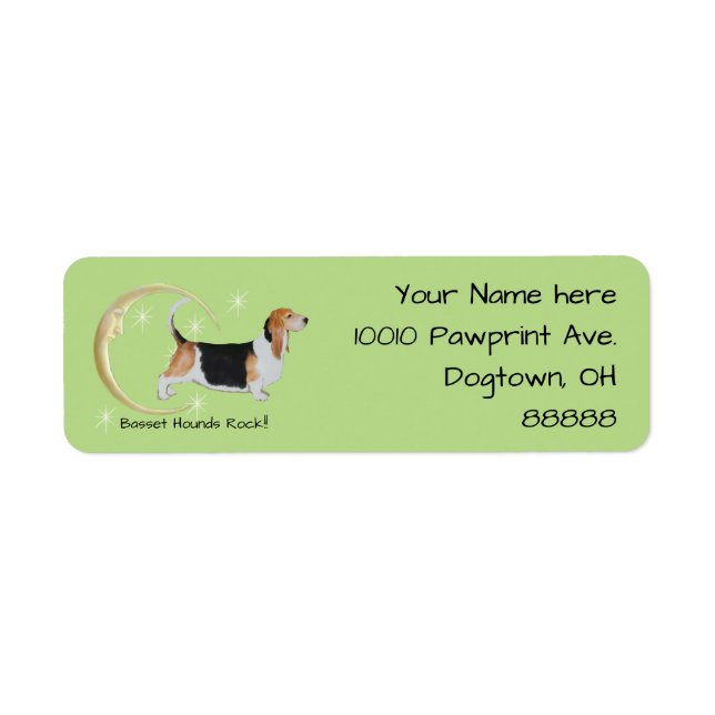 Basset Hound, Mond und Sterne (Vorne)