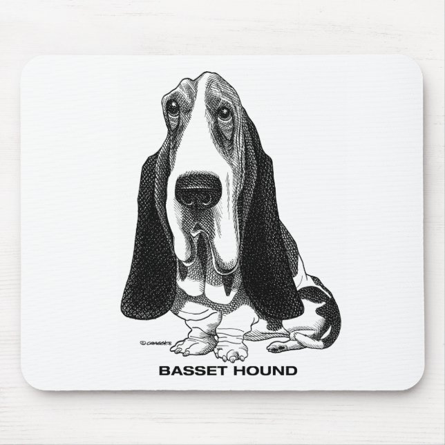 Basset Hound Mousepad (Vorne)