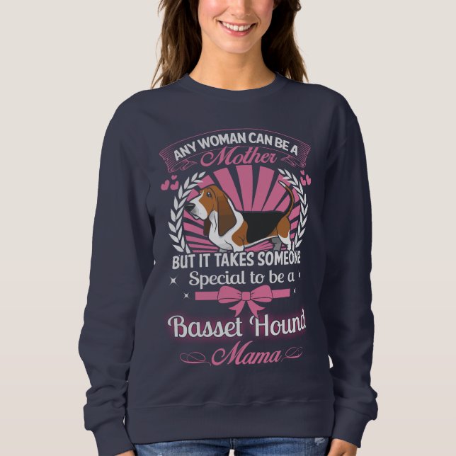 Basset Hound-Mutter Sweatshirt (Vorderseite)