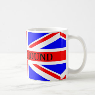Basset Hound Name auf Flagge Tasse