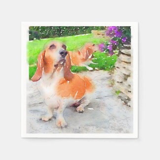 Basset Hound Napkins Serviette