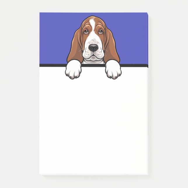 Basset Hound Niedlich Basset Dog Lover Geschenke Post-it Klebezettel (Vorderseite)