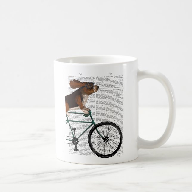 Basset Hound on Bicycle Kaffeetasse (Rechts)
