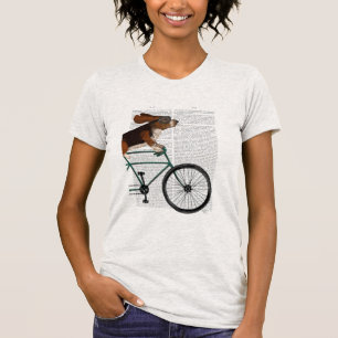 Basset Hound on Bicycle T-Shirt