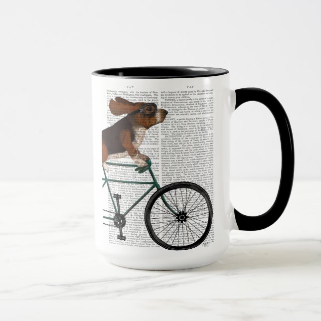 Basset Hound on Bicycle Tasse (Rechts)