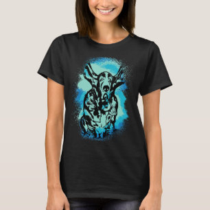 Basset Hound Paint Blue Design Dog Mama Vater_1 T-Shirt