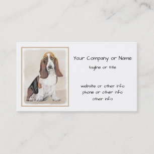 Basset Hound Painting - Niedliche Original Hunde K Visitenkarte