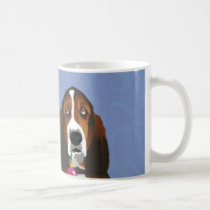 Basset Hound Peace Liebe Freude Weihnachtsdesign Tasse