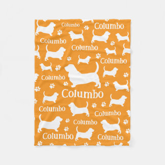 Basset Hound Personalisiert Dog Blanket Cranberry Fleecedecke