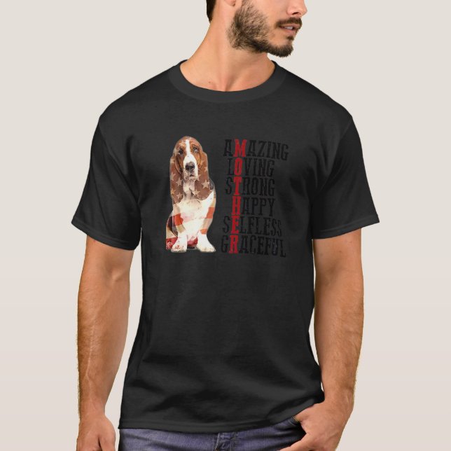 Basset Hound Phantastisch Lieben Stark Happy Selfl T-Shirt (Vorderseite)