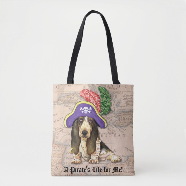 Basset Hound-Pirat (Vorderseite)