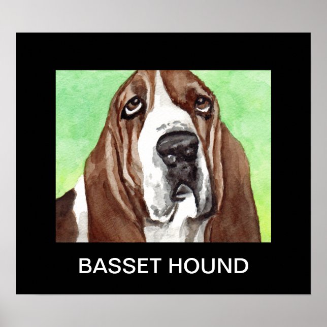 Basset Hound-Plakate Poster (Vorne)