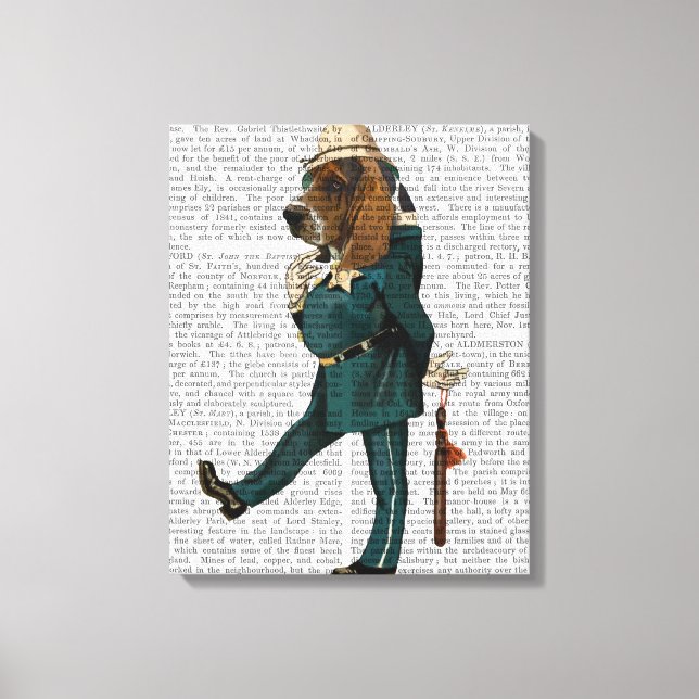 Basset Hound Policeman Leinwanddruck (Vorderseite)