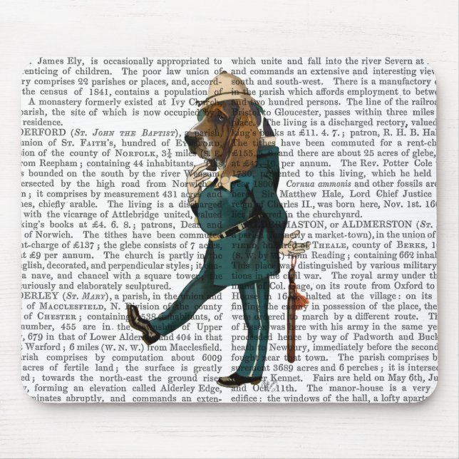 Basset Hound Policeman Mousepad (Vorne)