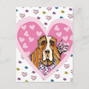 Basset Hound Postkarte