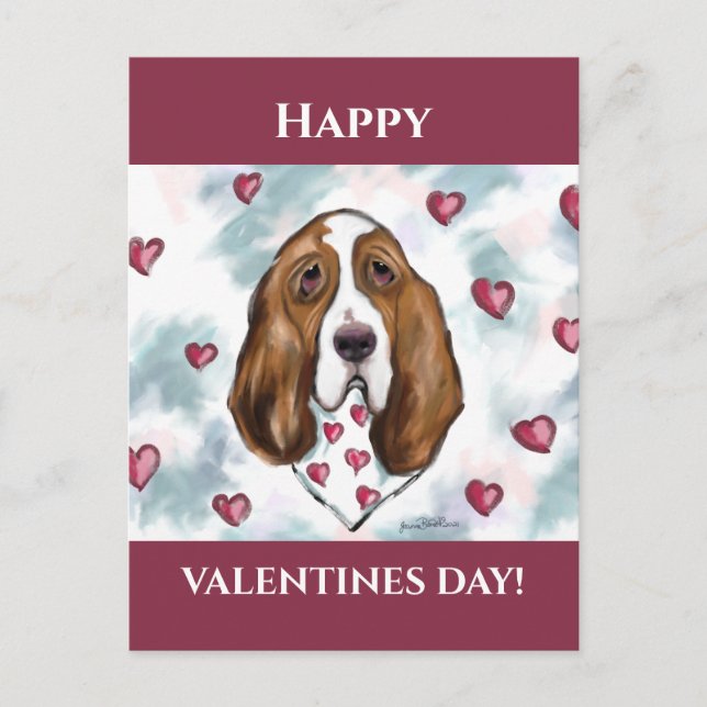 Basset Hound Postkarte (Vorderseite)