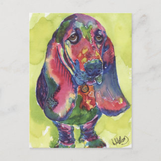 Basset Hound Postkarte