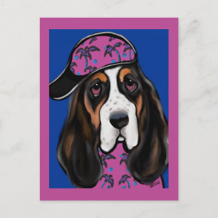 Basset Hound Postkarte