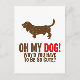 Basset Hound Postkarte