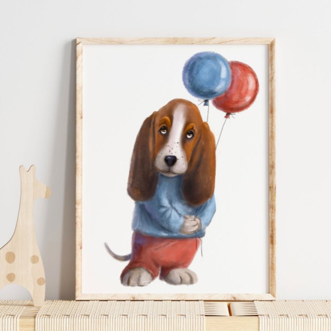 Basset Hound Print | Basset Hound Watercolor Print Poster (Von Creator hochgeladen)
