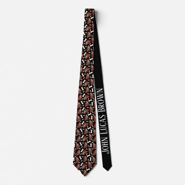Basset Hound Print Neck Tie Krawatte (Vorderseite)