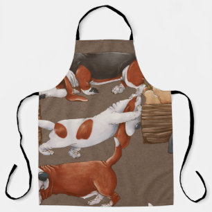 Basset Hound Pumpkin Harvest Pattern Schürze