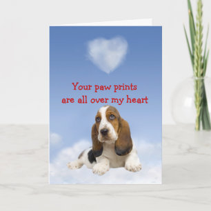 Basset Hound Puppy Liebe Card Feiertagskarte