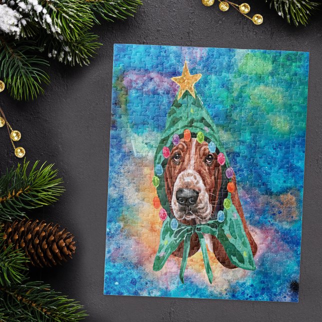 Basset Hound Rasse Hund Weihnachten Puzzle (Von Creator hochgeladen)