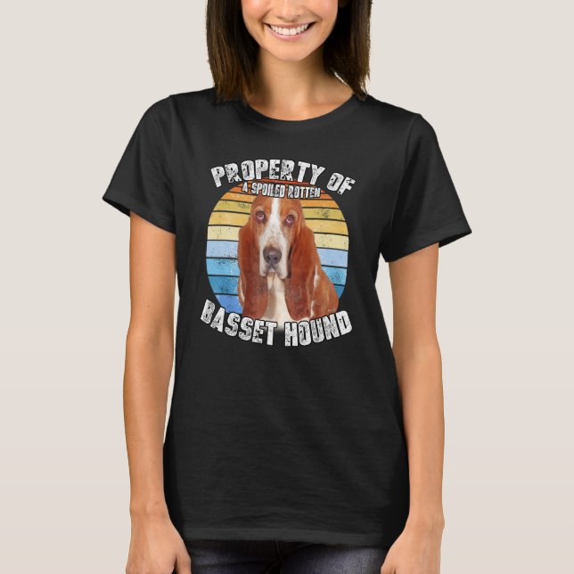 Basset Hound Retro Eigentum von T-Shirt (Vorderseite)